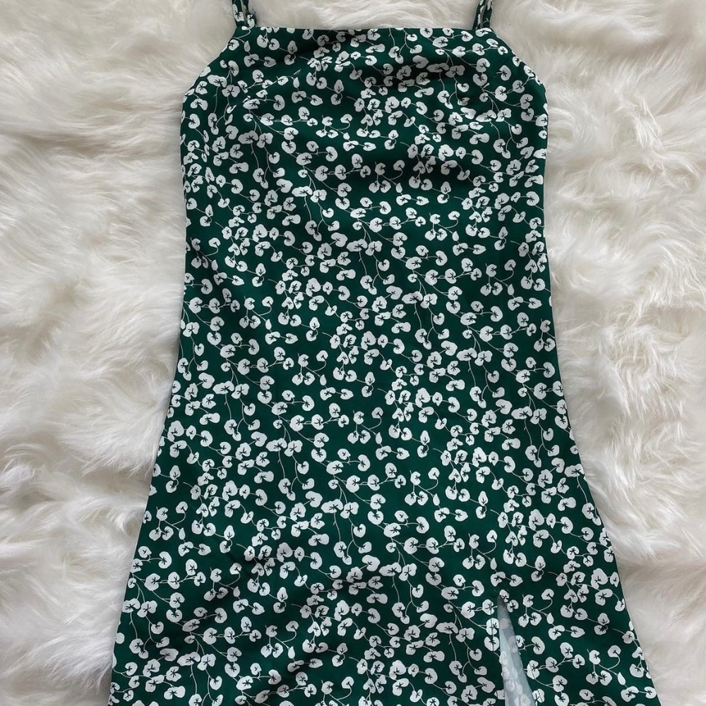 Princess Polly Green Floral Mini Dress